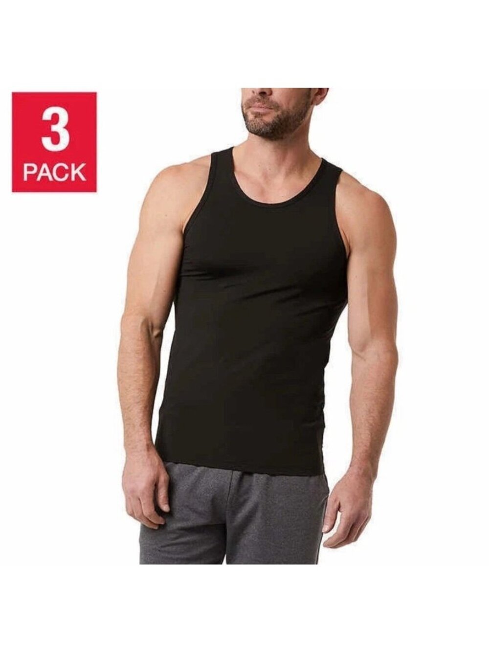 NWT 32 Degrees Cool Men's M Black Comfort Mesh Tank Top 3-Pack P1023